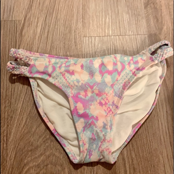 Colorful Snakeskin Print Bikini Bottoms - Picture 1 of 3